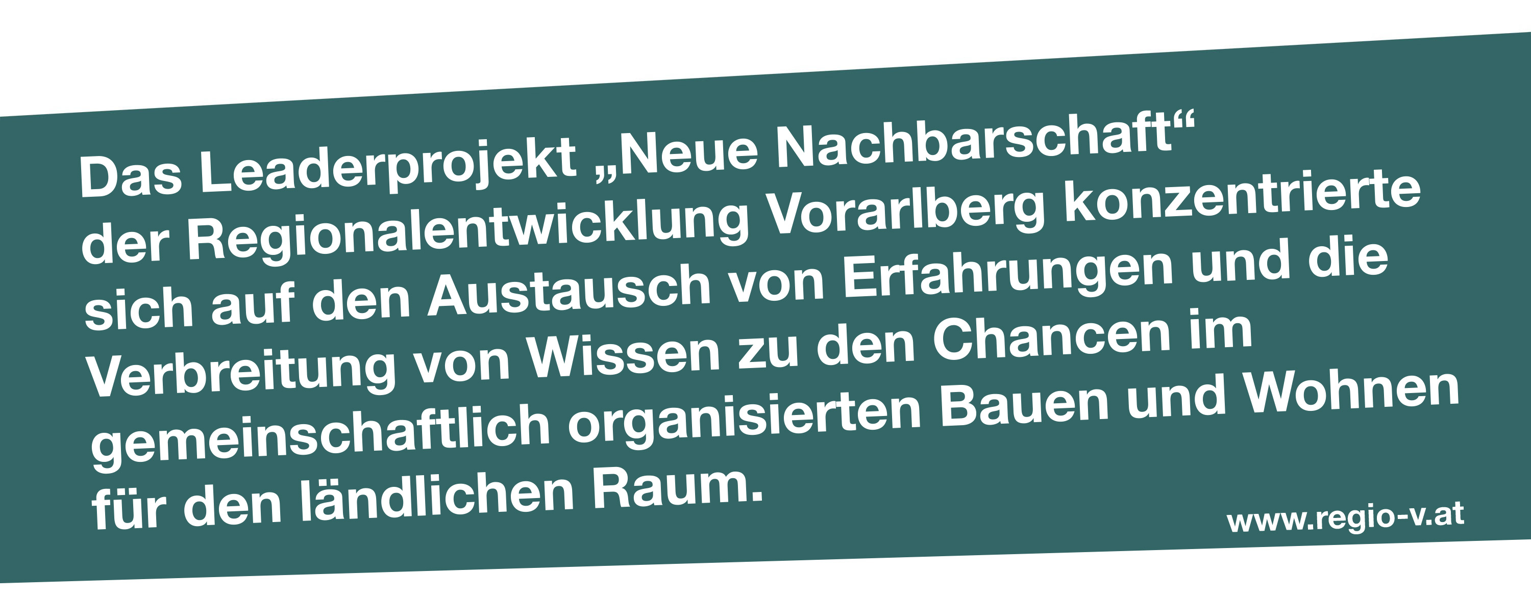 Sujet Neue Nachbarschaft Projektinhalt
