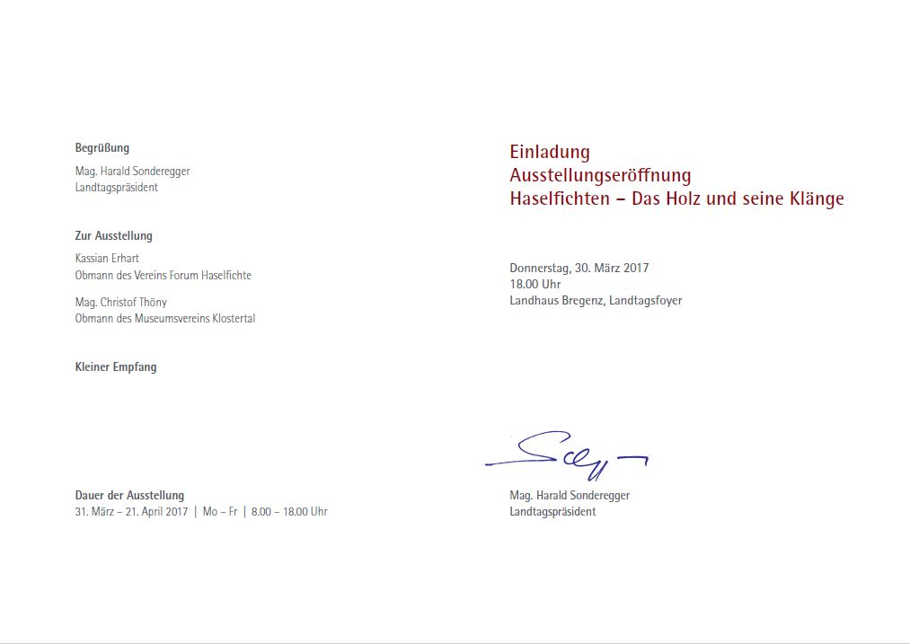 Flyer Ausstellungseröffnung Haselfichten 2