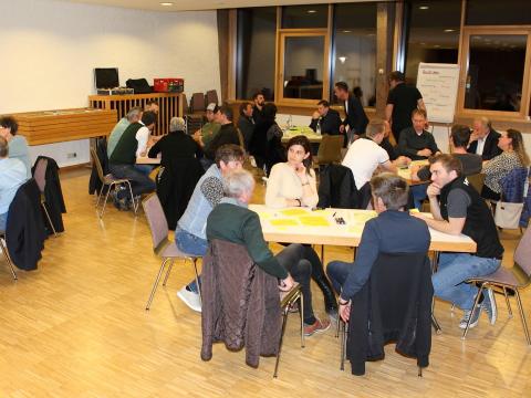 Der gemeinsame erste Abend des Regionalverbands Leiblachtal-Pfänderrücken war geprägt von einer großartigen Aufbruchstimmung und kreativer Mitarbeit.