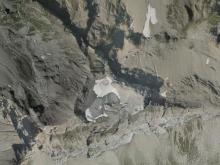 Vom Gletscher an der Roten Wand ist nur noch ein Rest übrig. Mit vielfältigen Aktivitäten regt das Projekt "ICE In Case of Emergency" zum Nachdenken über die Rolle des Menschen an. Foto: Vorarlberger Illwerke, Vorarlberg Atlas