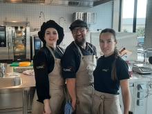 Das Schullokalteam beim Start in Hittisau im neu errichteten Gemeinschaftshaus. Foto: Gemeinde Hittisau